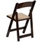 Emma and Oliver 2 Pack Wedding Party Event Wood Folding Chair with Vinyl Padded Seat